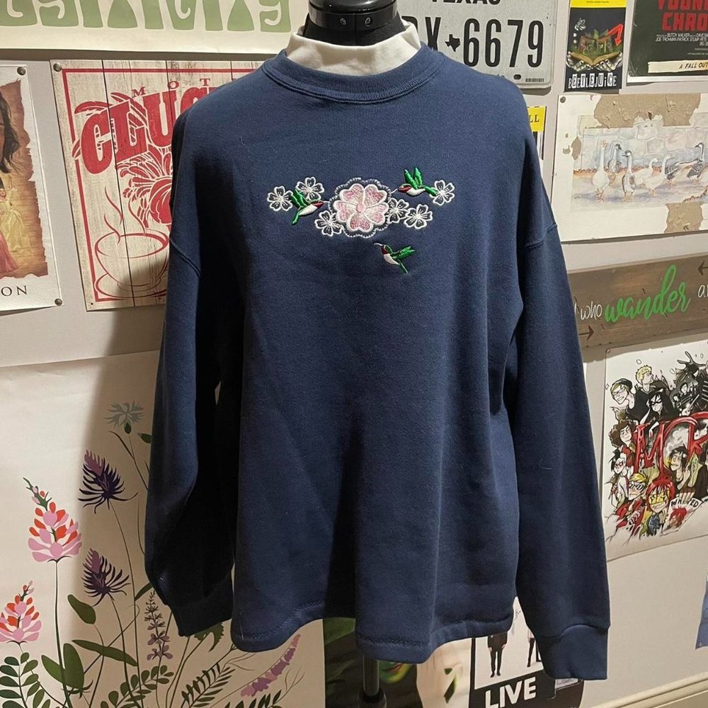 Handmade Embroidered Crewneck